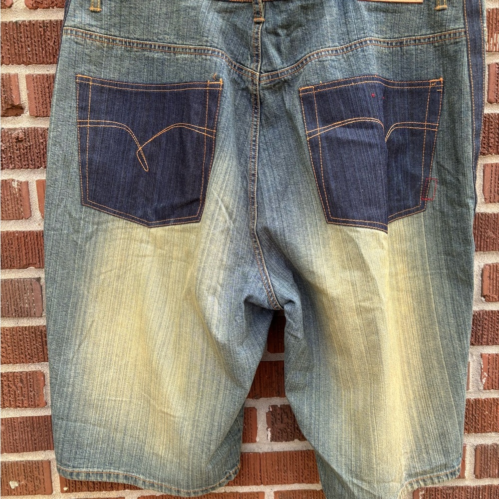 Indigo Red NWOT Mens Faded Farwest Color Industrial Denim Flex Shorts Size 40 - Picture 5 of 15